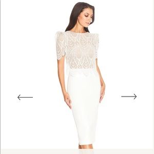 Dress The Population ivory colored dress Ivory